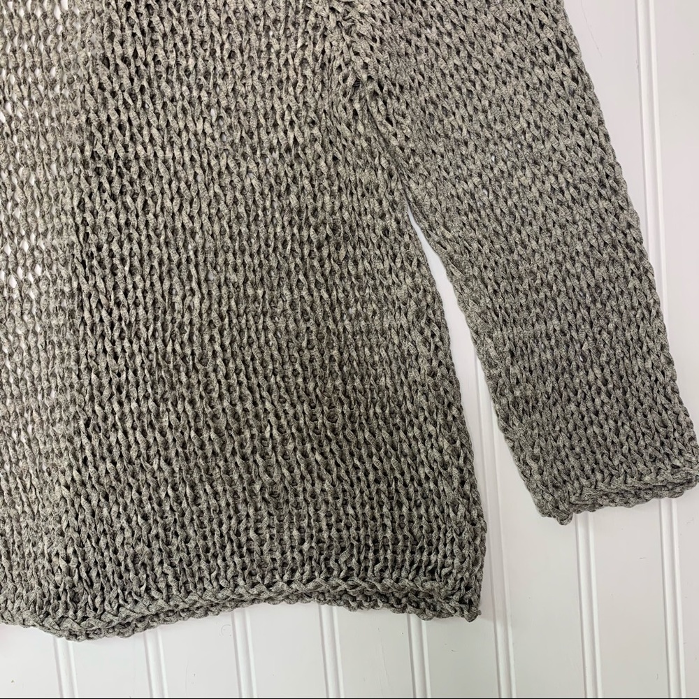 Eileen Fisher Gray Open Front Knit Cardigan - Picture 10 of 13